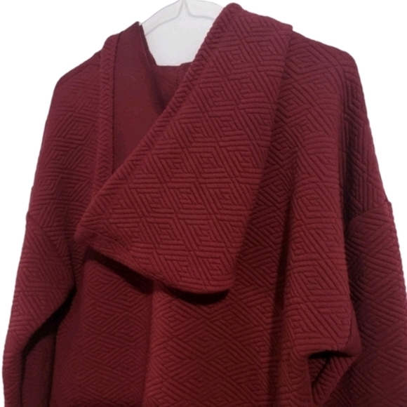 Ideology Red Wine Comfortable Hoodie - Picture 6 of 10